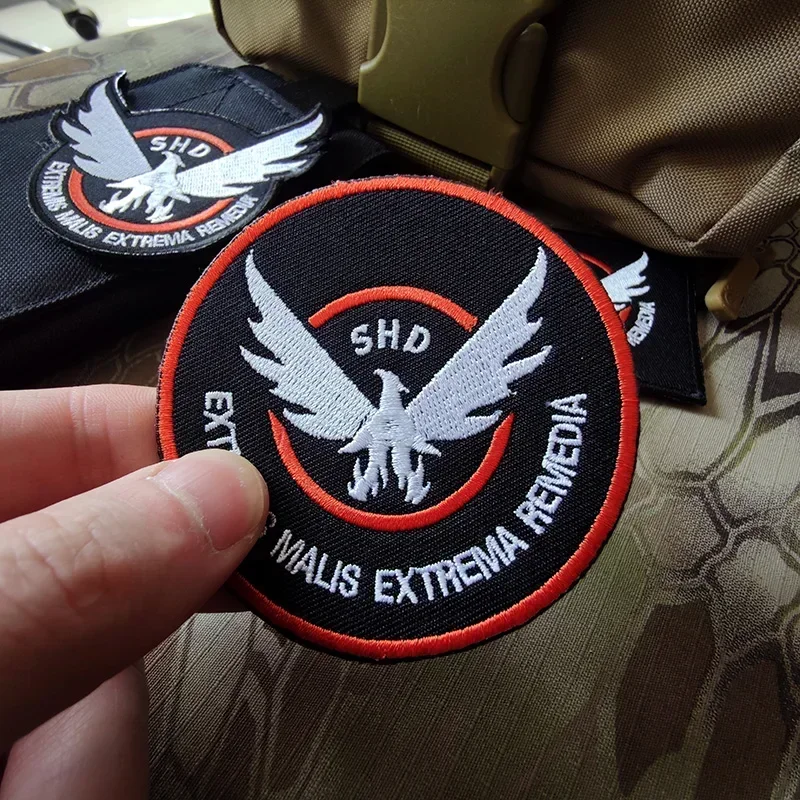 The Division SHD Embroidered Patches for Clothing Game Badges Tactical Military Army Armband Wings Hook&Loop Backpack Sticker