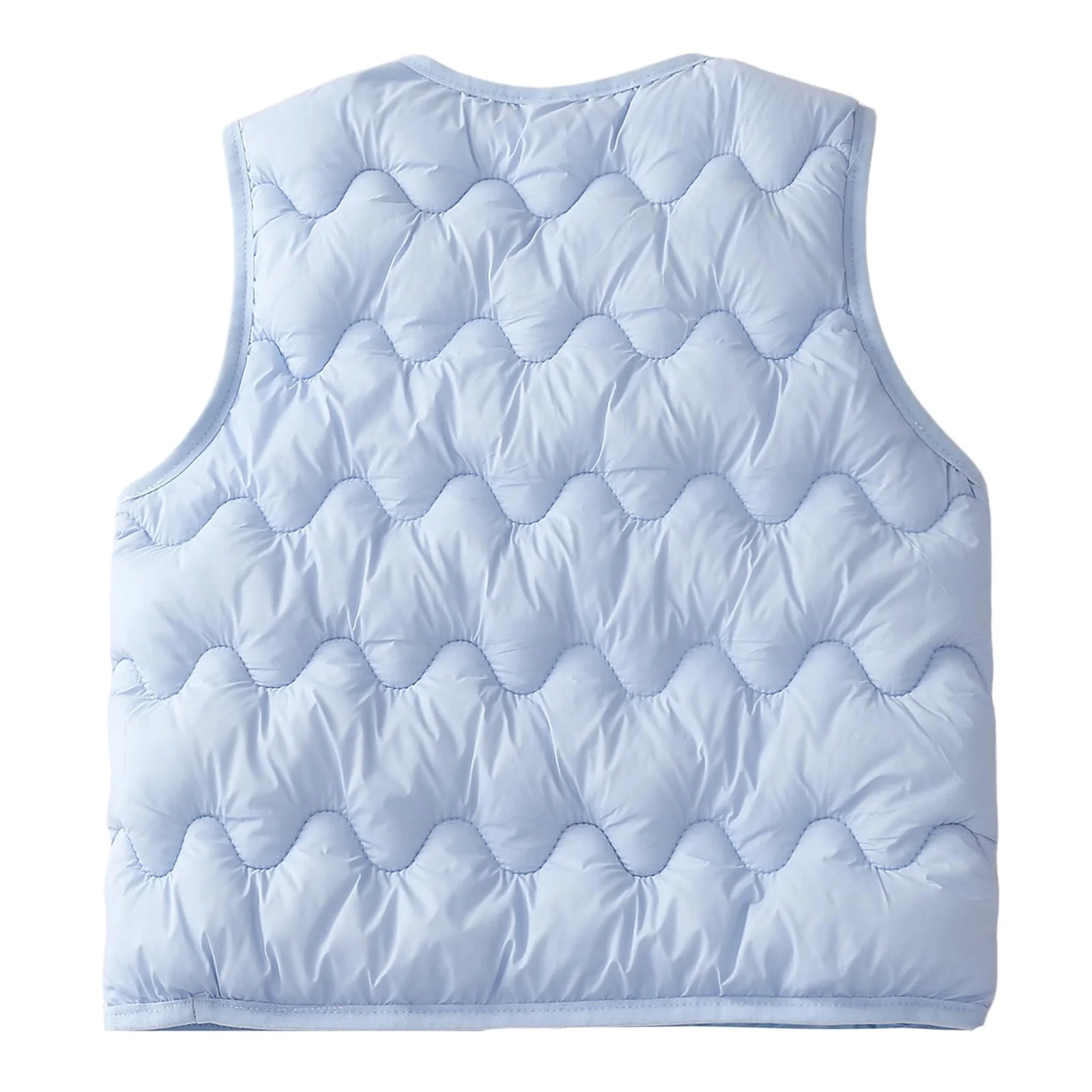 طفل أطفال سترة دافئة معطف بلا أكمام أزرار الضغط وسادة مبطنة مبطن البخاخ ملابس خارجية بنين بنات ملابس الخريف الشتاء