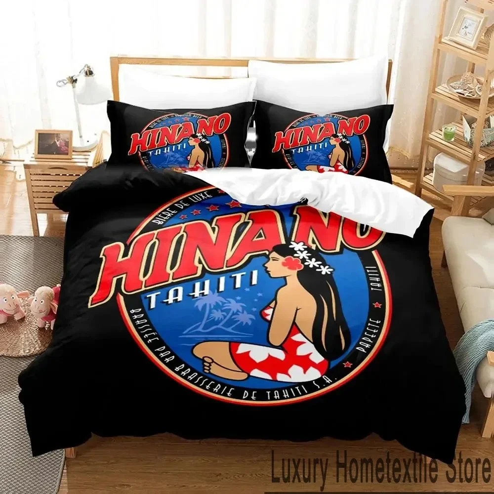 

3D H-hinano Tahiti Logo Bedding Set Boys Girls Twin Queen King Size Duvet Cover Pillowcase Bed boys Adult Home Textileextile