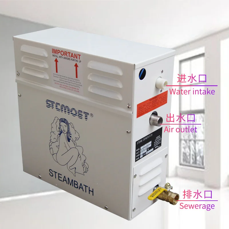 Generador de vapor, máquina de vapor para baño de Sauna, generador de Sauna de 3KW/4,5 kW, máquina de fumigación de SPA con controlador Digital