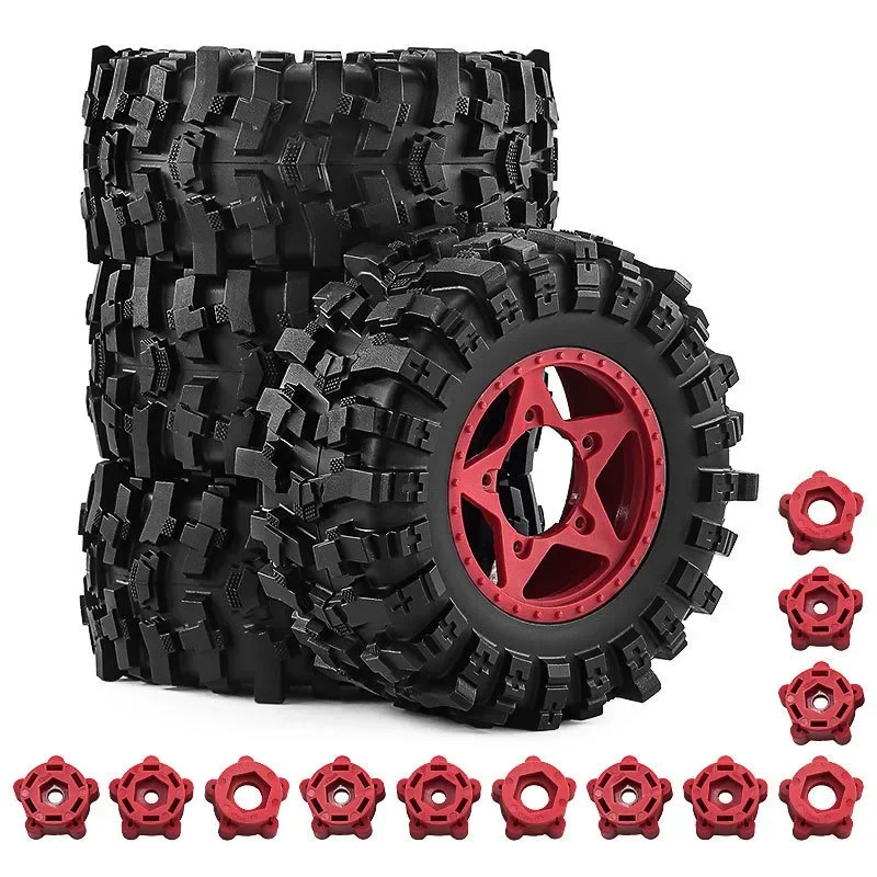 

4Pcs 109mm 1/10 Short Course Truck Tire Tyre with 12mm 14mm 17mm Wheel Hex for Trxs Slash ARRMA SENTON RC Car