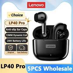 Choice 2/5/10 PCS Wholesale Lenovo LP40 Pro TWS Earphones Bluetooth Wireless Earbuds 5.3 2PCS Noise Reduction Sport Headphones