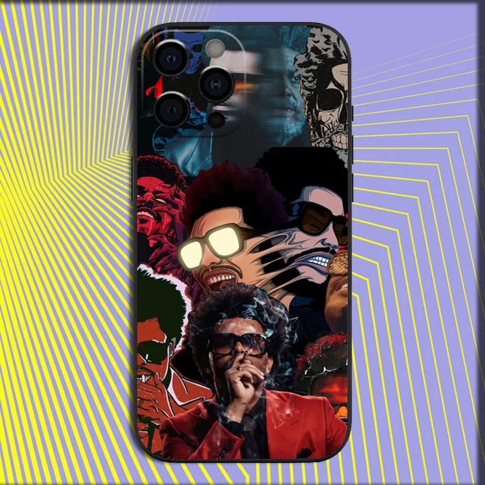 The W-Weeknd XO Phone Case For iPhone 16,15,14,13,12,11,Pro,X,XS,Max,XR,Plus,Mini Soft Black Cover