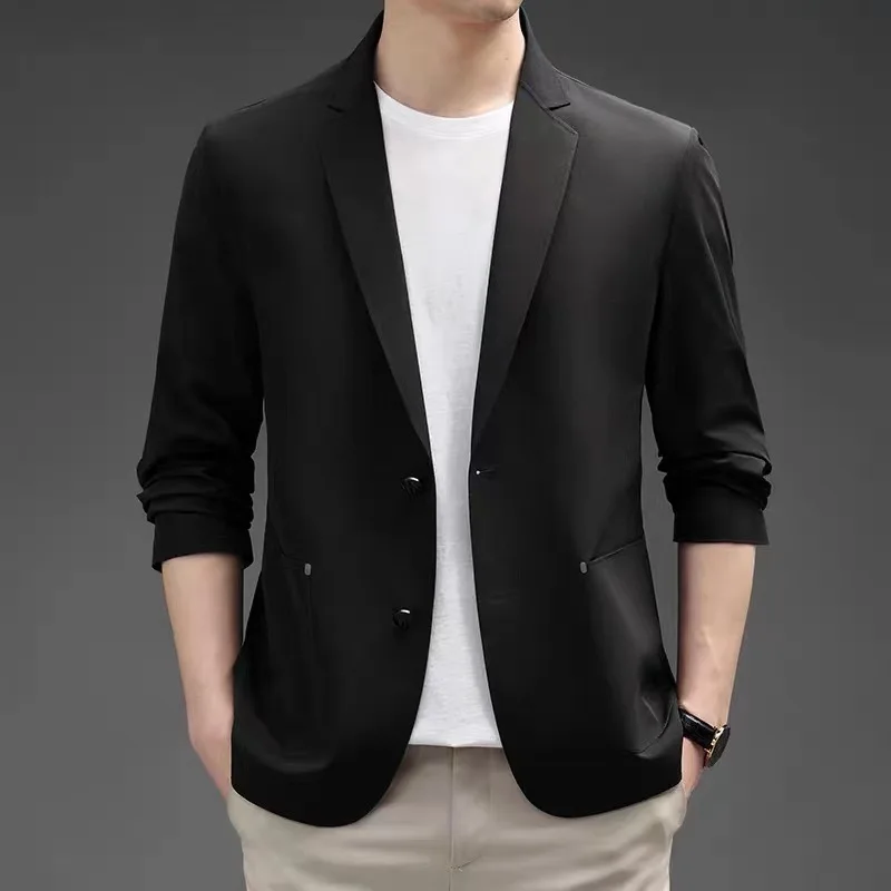 Chaqueta de traje de C1056-Spring para hombre, nueva versión coreana informal, chaqueta delgada de moda