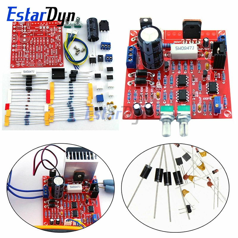 0-30V 調整可能な DC 安定化電源、2mA-3A、実験室用電源、短絡電流制限保護、DIY キット