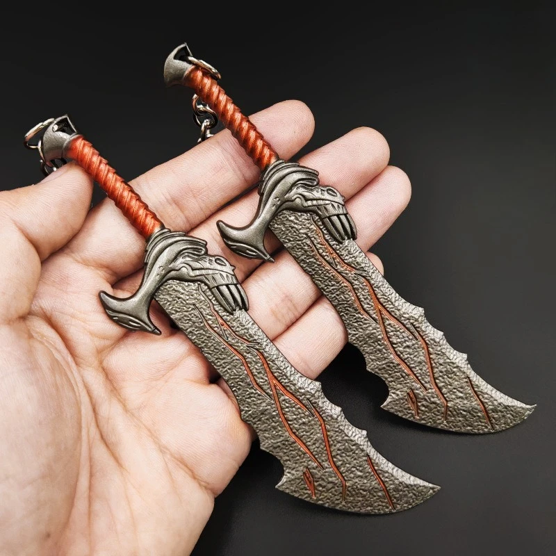 13 CM God of Wars 5  Game Peripherals Blades of Chaos Metal Craft Weapon Model Collectible Ornamnets Creative Birthday Gifts Toy