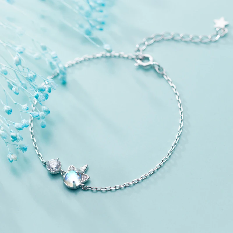 Modian Sparking AAA Zircon Link Chain Bracelet for Women 925 Sterling Silver Colorful Crystal Unicorn Braccelet Fine Jewelry - Image 3
