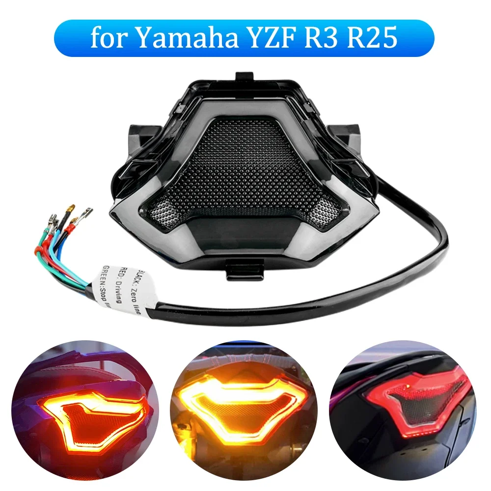 Motorcycle Tail Lamp LC150 Motorcycle Brake Signal Lamp Modified LED Tail Light for Yamaha YZF R3 R25 for Yamaha Y15ZR MT07 FZ07