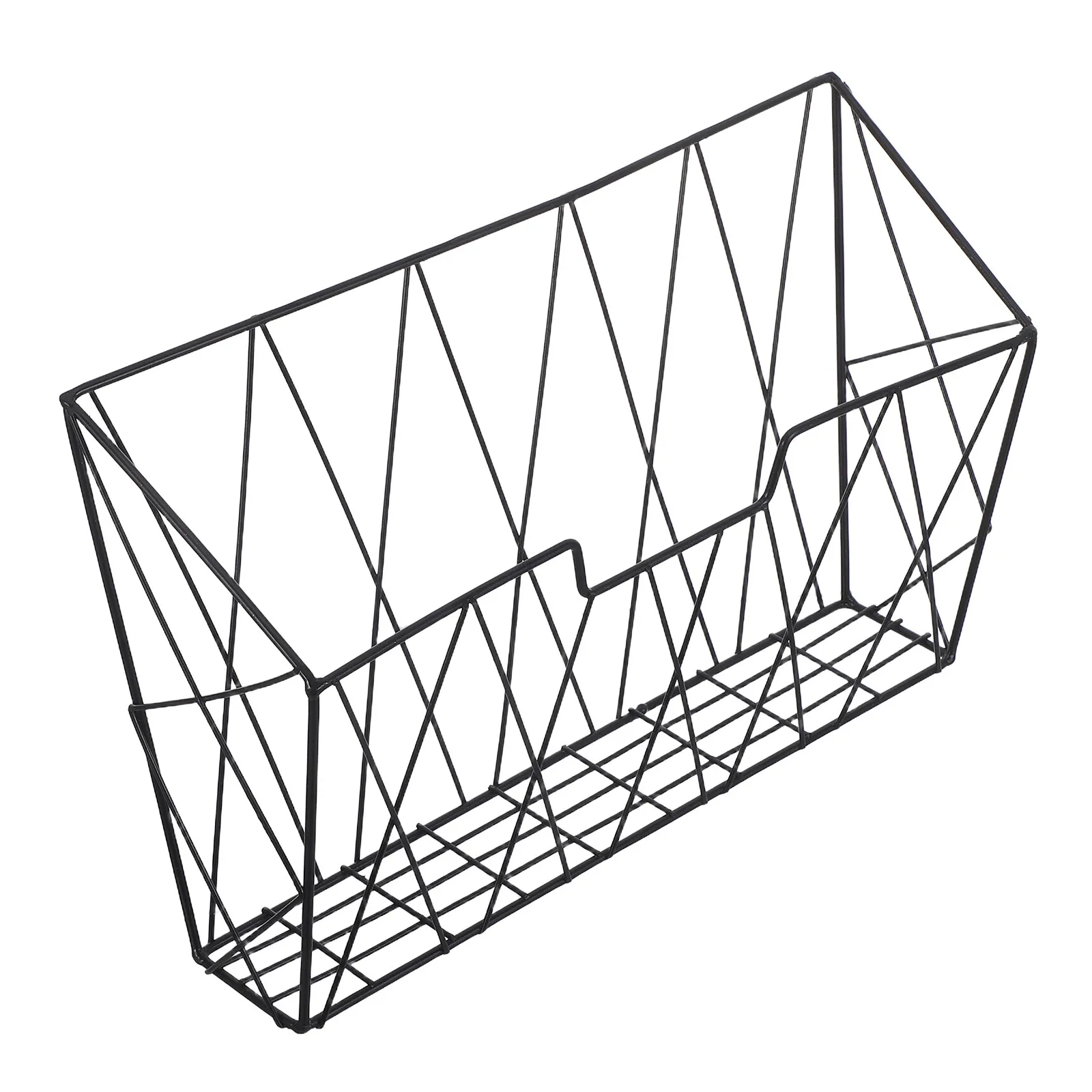 Wall Mounted Document Rack Metal Sleek Electroplated Finish Vertical Space Saver for Magazines Files Mail Gloves Scarves Kitchen