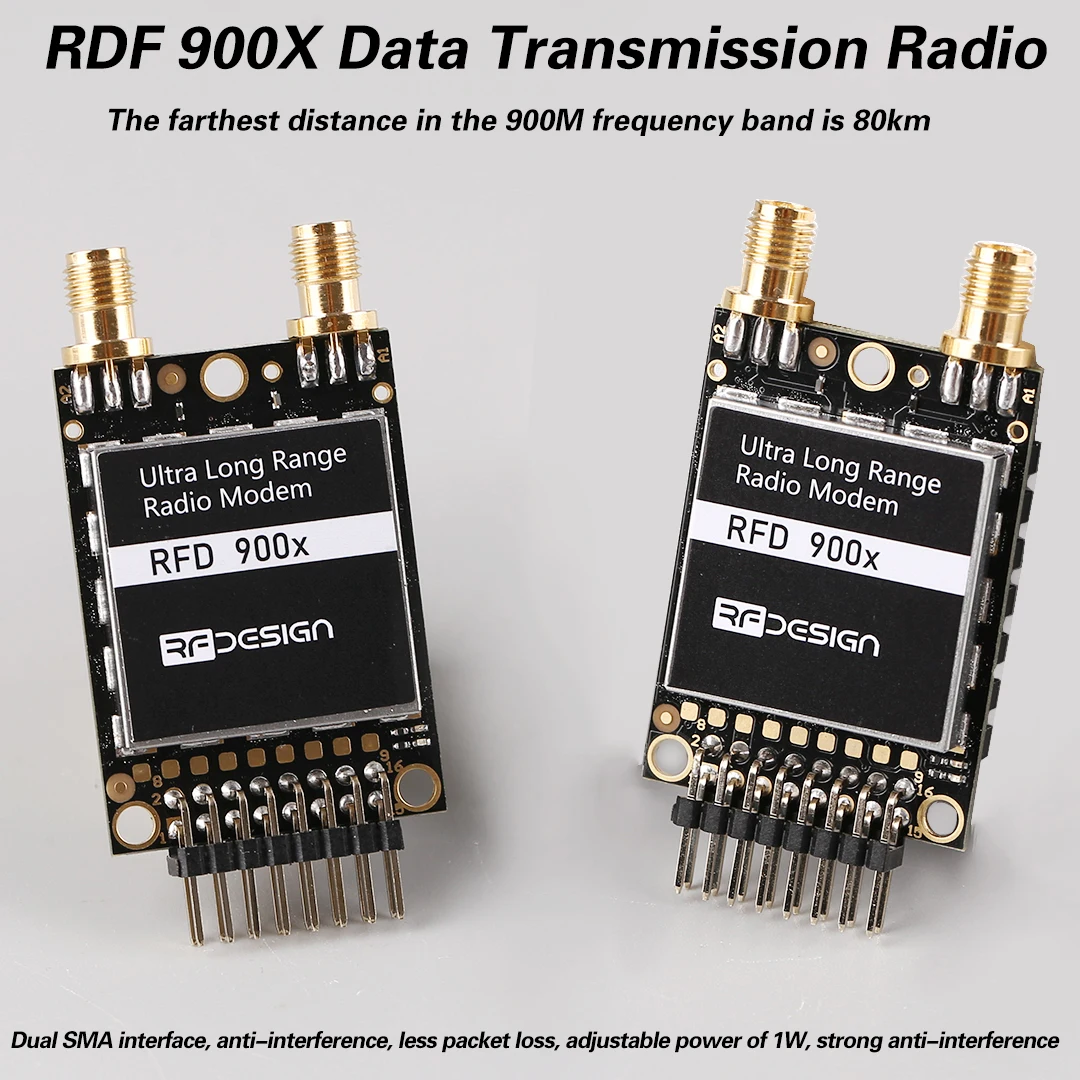 

RFD900X High-Frequency Radio Module 40km Long Distance Data Transmission Australian Imported Modem for Remote Area
