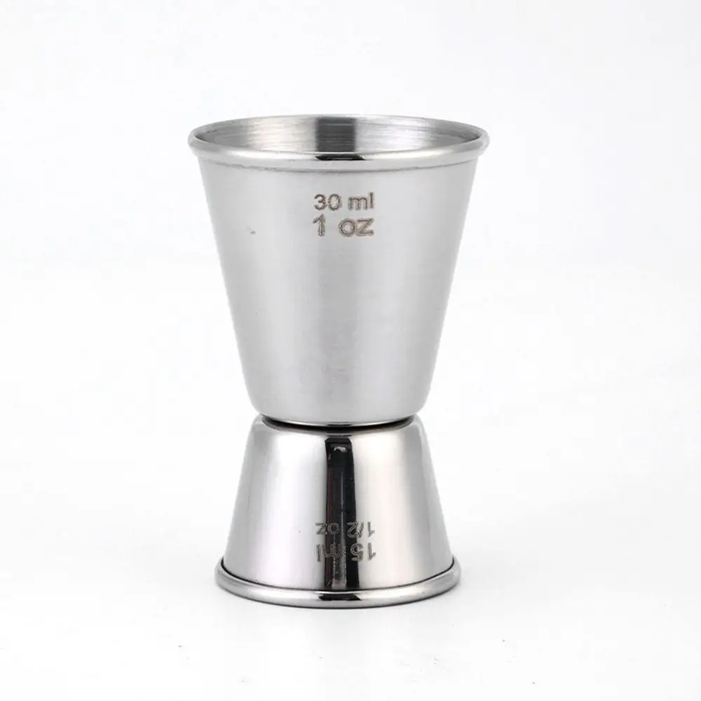 New 304 Stainless Steel Measure Jigger 1/2-1oz Japanese-Style Mug Shaker Dual Shot Barware for Bartending