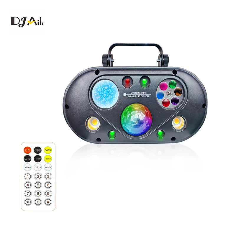 

Dj Party Disco Ball Light 6in1 Support DMX512 and Sound Activated, LED Stage Strobe Lighting for Parties Indoor Dance Floor Birt