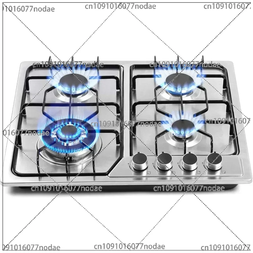 22″x20″ Built in  Cooktop 4 Burners Stainless Steel Stove with NG/ Conversion Kit Thermocouple Protection