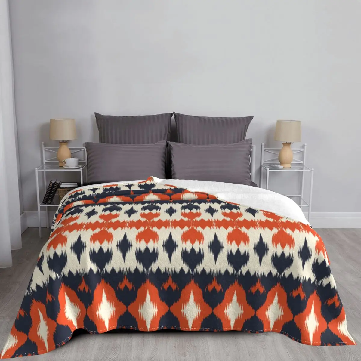 Ethnic Style Bohemia Blanket Flannel Autumn/Winter Multi-function Super Warm Throw Blankets for Home Bedroom Bedspread