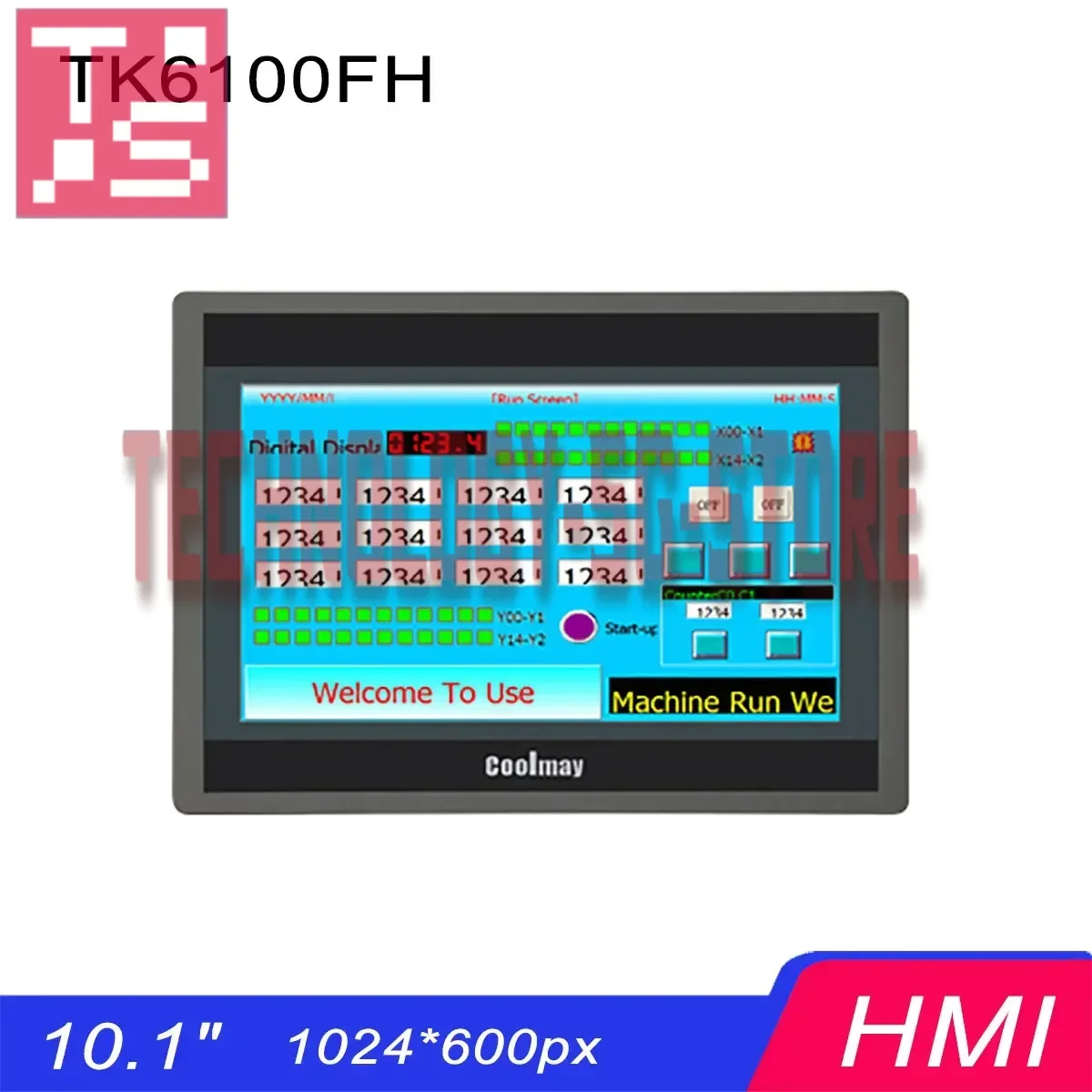 

Coolmay 10-дюймовый TK серии Hmi TK6100FH WIFI человеческий машинный интерфейс экран дисплея поддерживает множество протоколов связи