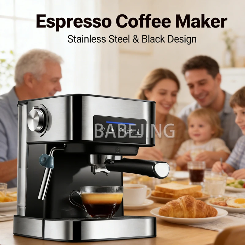 Retro Italienische Espressomaschine Milchaufschäumer für Cappuccino Latte Macchiato Kommerzieller und Privater Gebrauch Kaffeebrühequipment