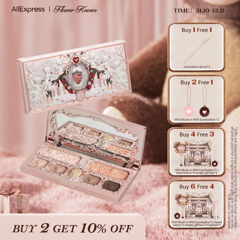 

Flower Knows Strawberry Cupid Collection Make-up Palette 14g pink Eyeshadow/Blush/Highlighter