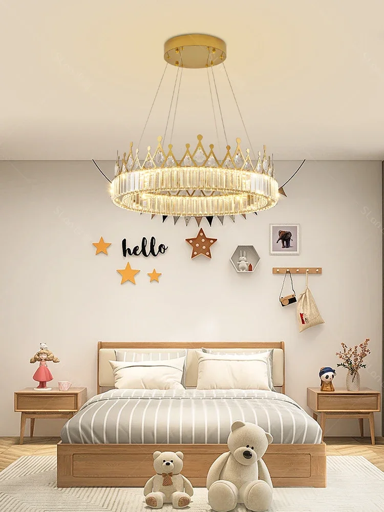 شيلان غرفة نوم قلادة ضوء، دافئ ورومانسي، غرفة نوم رئيسية على شكل تاج رائجة البيع على الإنترنت غرفة فتاة المشاهير الخفيفة الحديثة luxu #3