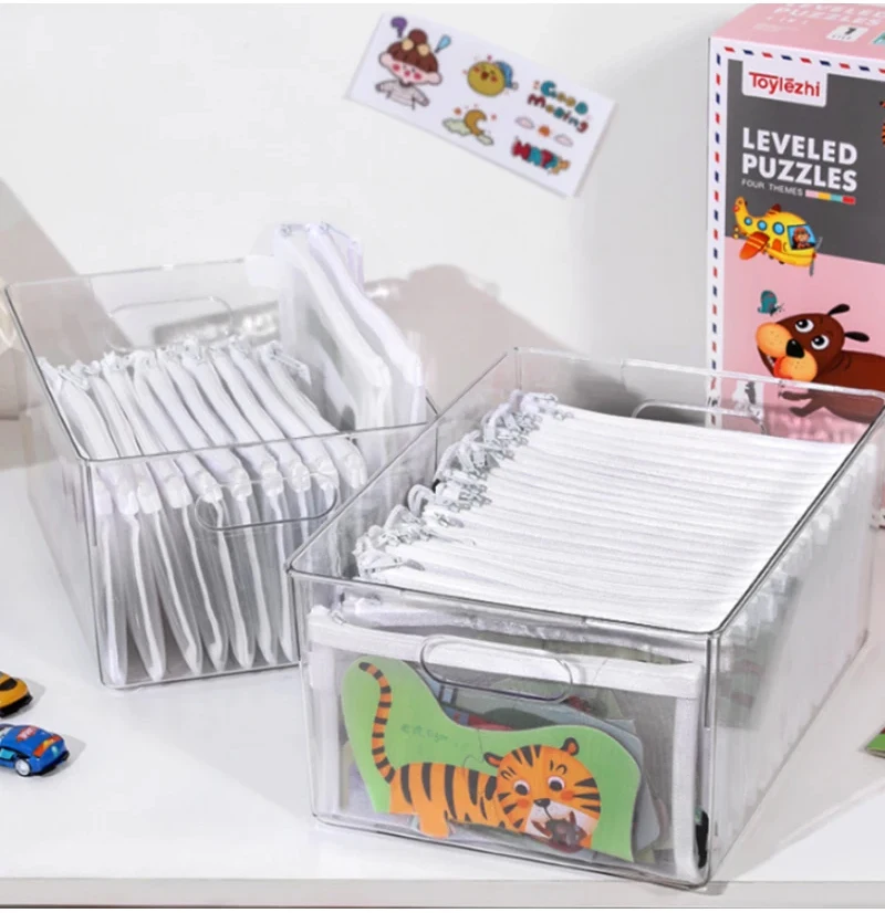 Neue Puzzle-Spielzeug-Aufbewahrungstasche Baustein-Puzzle Unterteilungsbeutel Kinder-Kleinpartikel Transparente Netz-Reißverschlusstasche – Detail 7