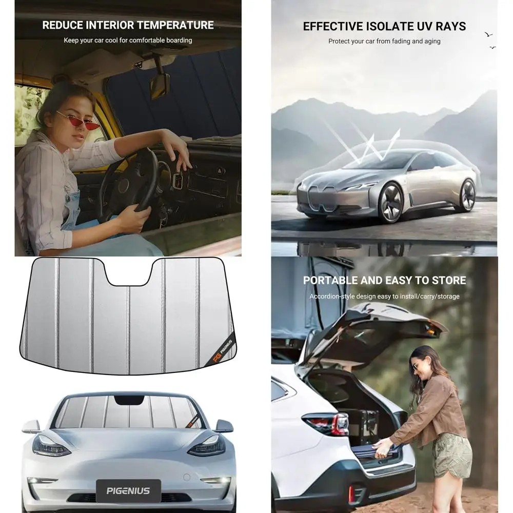 

Солнцезащитный козырек на лобовое стекло для Tesla Model 3 2018-2025, Model Y 2020-2025 Солнцезащитный козырек на переднее стекло — защитная пленка