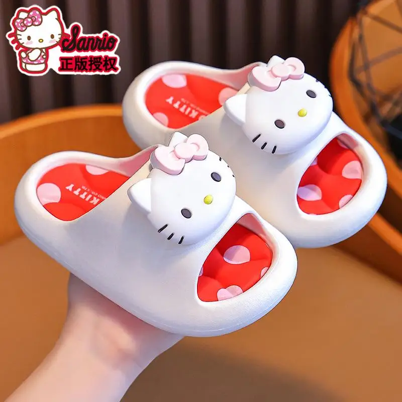 الكرتون أنيمي الأطفال الصنادل كورومي سينامورول مرحبا كيتي جديد Kawaii الحمام أحذية الفتيات سانريو شباشب على الموضة الراحة