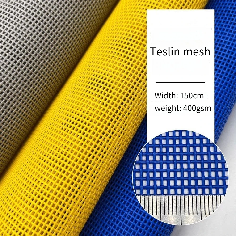 PVC Mesh Fabric By The Meter for Upholstery Chairs Pet Supplies Luggage Hats Diy Sewing Soft Wearable Sturdy Cloth Black White