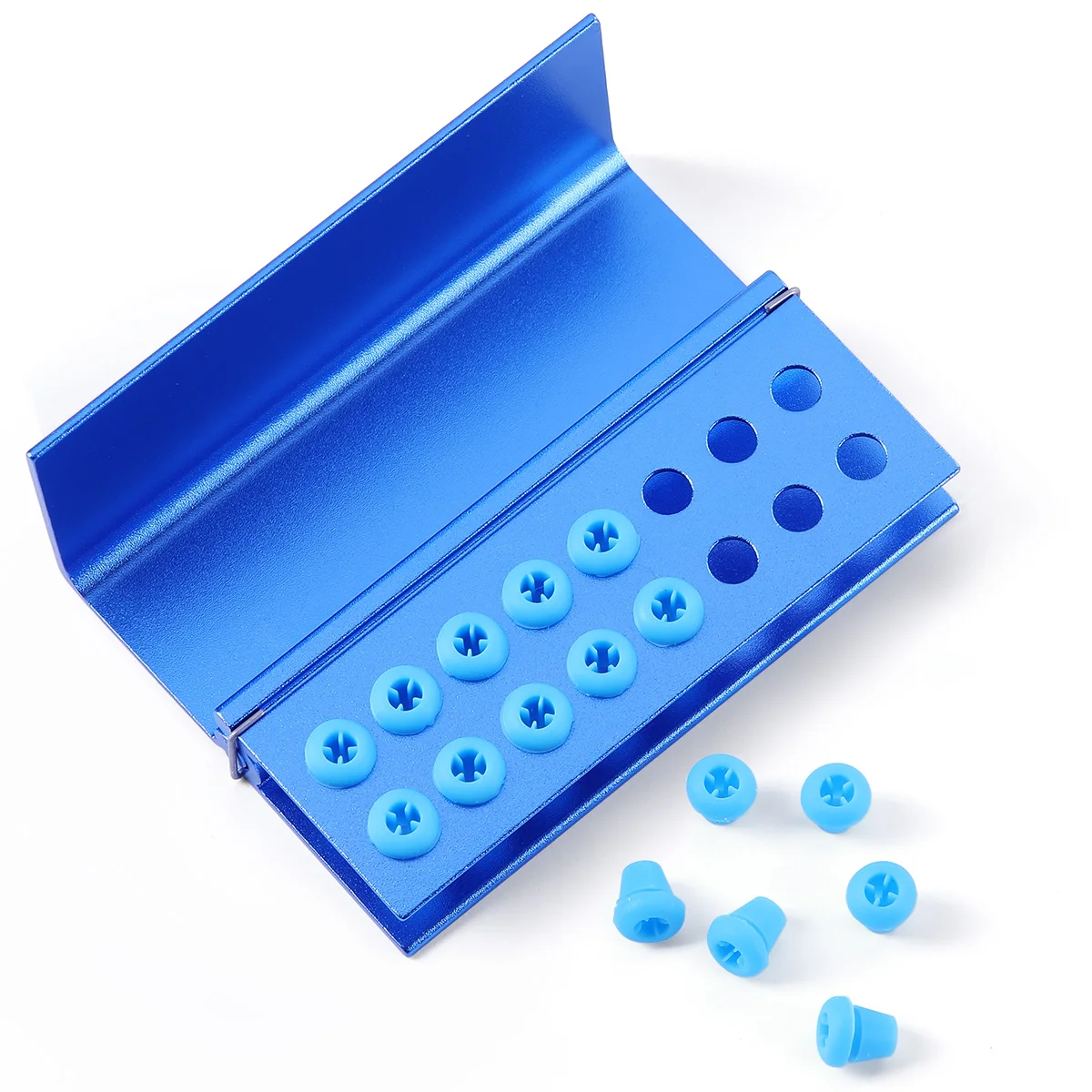AZDENT Dental Bur Box Bohrerhalter mit 16 Löchern und Silikon für FG RA Bohrer, Zahnmedizinische Instrumente – Detail 4