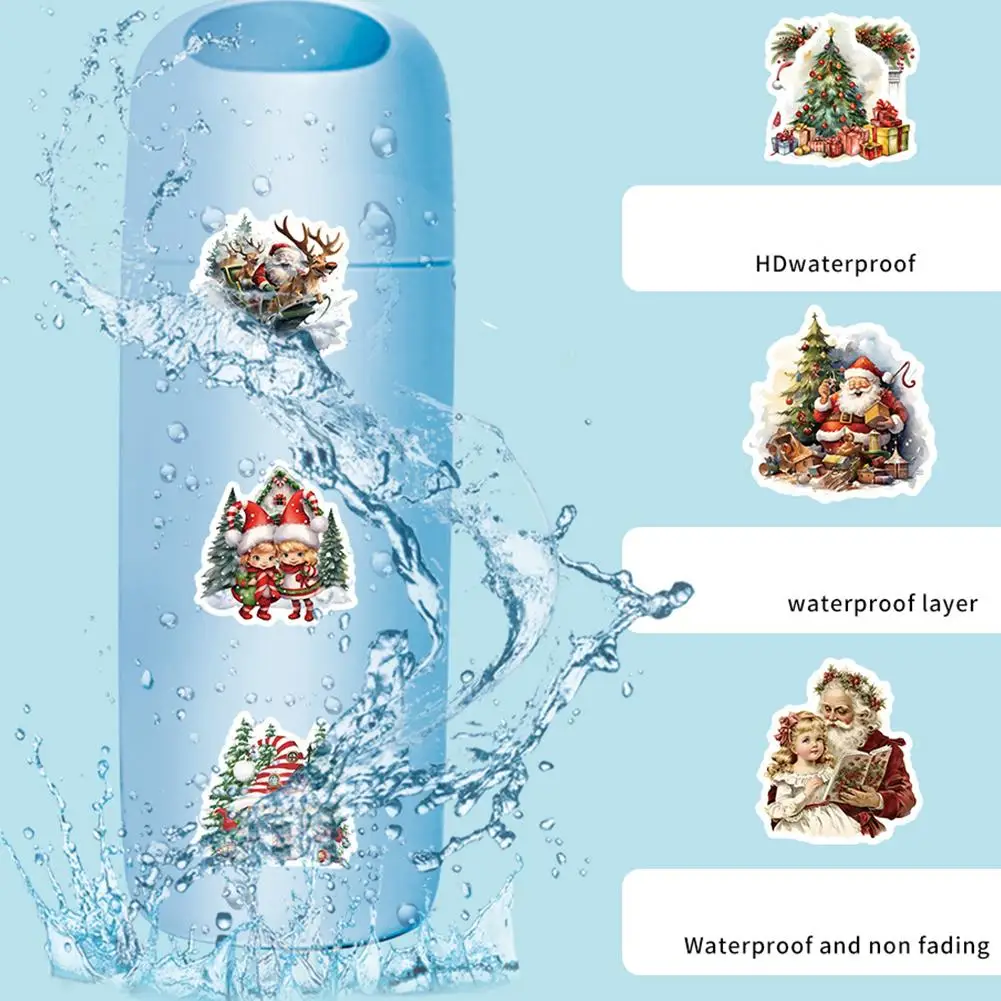 زجاجة عيد الميلاد شارات بسيطة ملصقات لطيفة مادة ملصق الكمبيوتر المحمول ﻿   حقيبة حائط للثلاجة والهاتف الجمالي L1E4