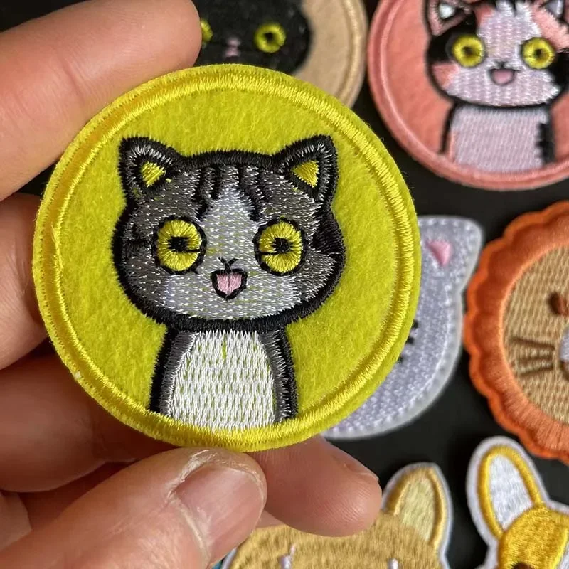 Dog,Cats Fabric Animal Emblem Clothing Patch Thermocollants,Animal Embroidery Applique Iron On pPatches,Knee Patches Repair Kids