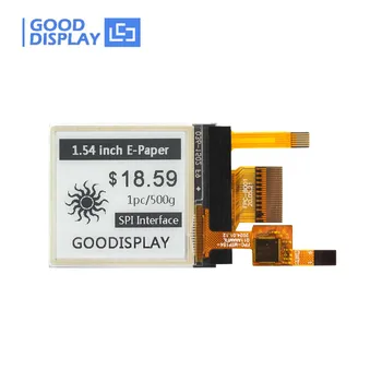 Front light with touch Screen Panel 1.54 inch  E-paper Display 200x200 Resolution Support Partial Update, GDEY0154D67-FT01