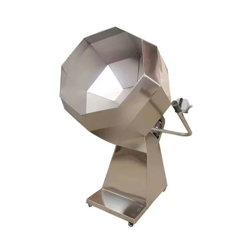 -For Food Truck Automatic Motor Soybean Wheat Corn Nut Broad Bean French Fries Snack Seasoning Mixing Machine Drum 220V 500W&