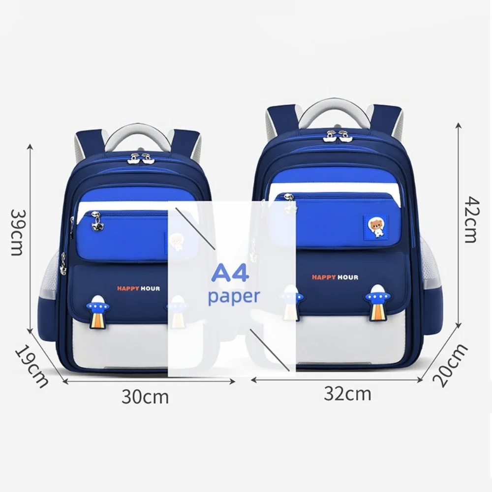 Kids School Backpack Lightweight Large Capacity Water‑Repellent Breathable School Bag for Elementary Students Grades 1‑6 Unisex