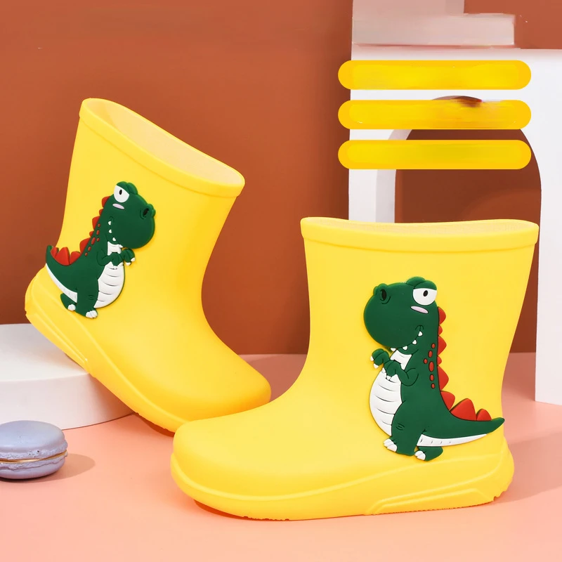 Kid Rain Boot Baby Boy Girl EVA Non-slip Outdoor Cartoon Dinosaur Rain Boot Kid Waterproof Shoe Water Boot Girl Botas De Lluvia