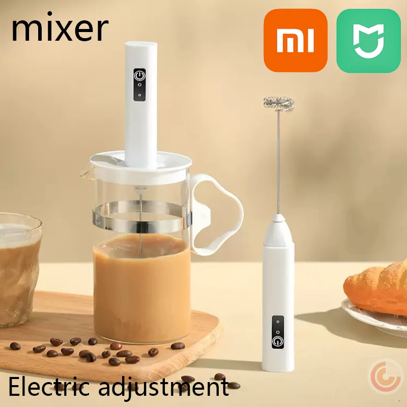 

Xiaomi Rechargeable Electric Egg Beater With Stand Bracket 3 Speeds Adjustable Hand Whisk Drink Mixer Milk Frother for Coffee