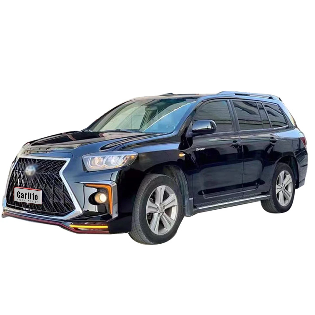 Wholesale Automotive bumpers body Kit for Toyota Highlander 2009-2011 escalate to Lexus style.