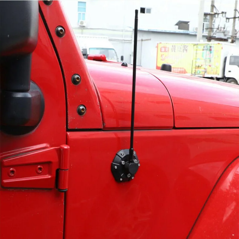 FM/AM 32CM antena + baza do anteny dla Jeep Wrangler JK JL Gladiator JT Rubicon Sahara Sport 1997-2023 multi-model uniwersalny — zdjęcie 7