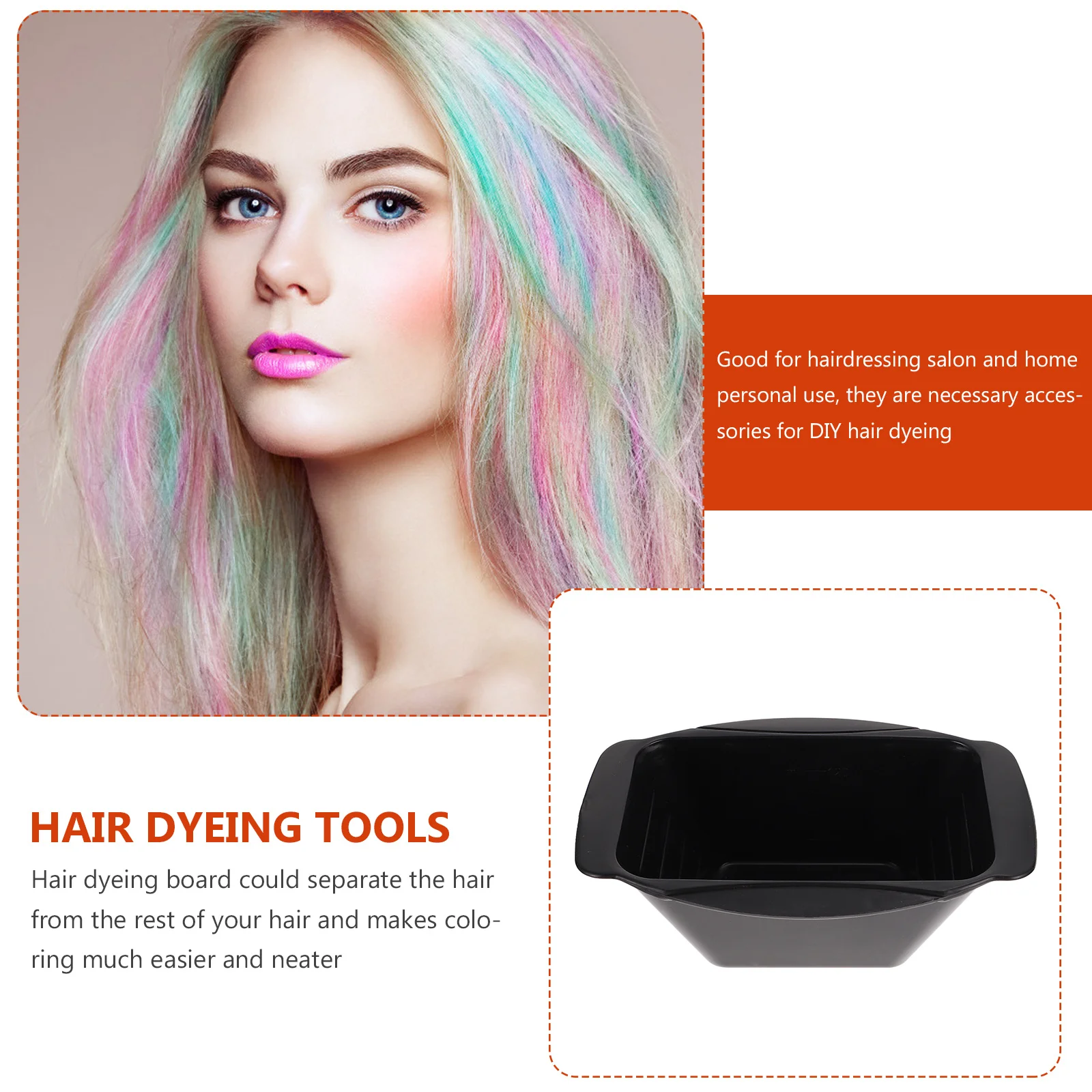 

1Set Hair Dyeing Tools Highlighting Board Hair Coloring Bowl Hairdressing Accessories Salon Home Highlighting Board