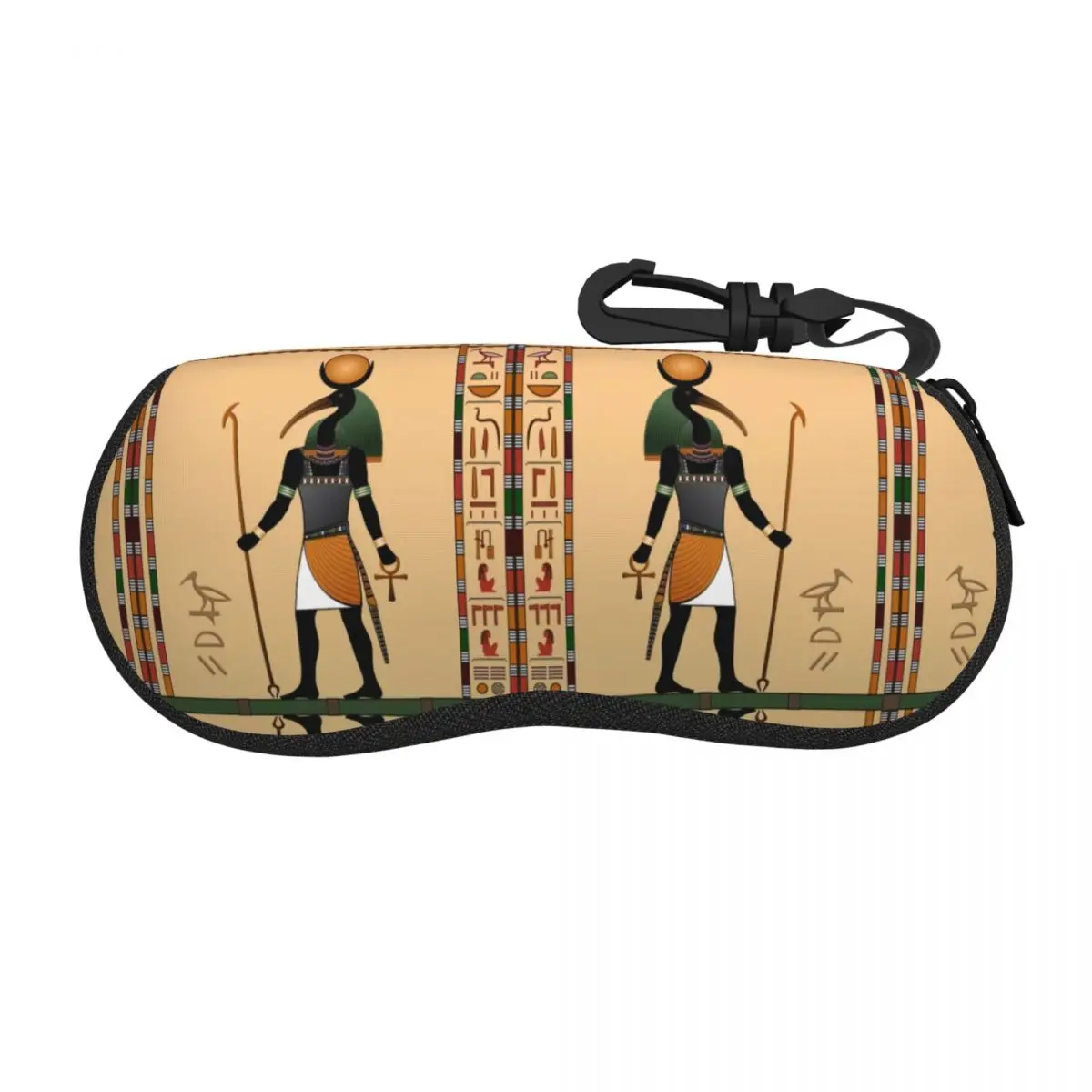 

Custom Egyptian Hieroglyphs Pharaoh Shell Eyeglasses Protector Cases Cool Sunglass Case Ancient Egypt Culture Glasses Pouch