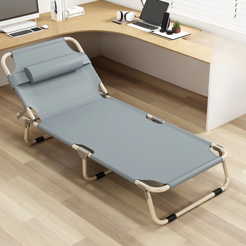

‌4-Level Adjustable Folding Bed: 800D Oxford Fabric Office Lounger, Anti-Slip Legs Portable Single Sleeper with Storage Bag