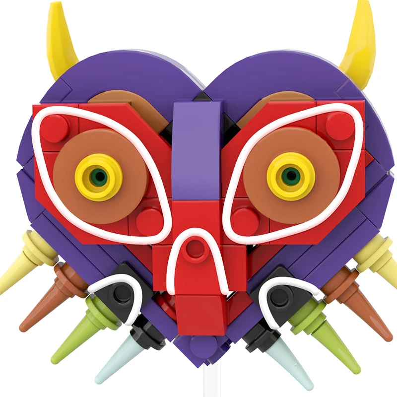 BuildMoc Tears of the Kingdom Skull Kid Majora\'s Mask Building Blocks Set Action Game Props Bricks Toys For Children Gifts