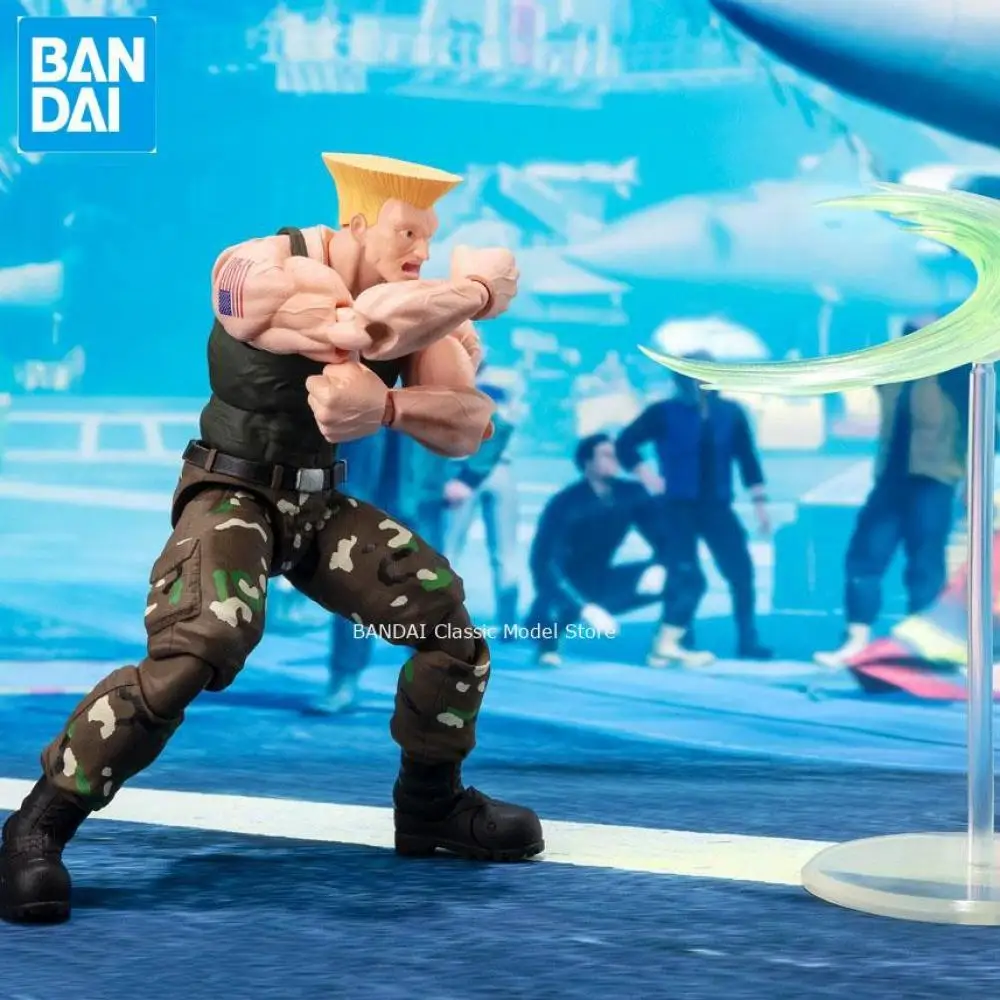 Oryginalna oficjalna oryginalna figurka Bandai S.h.figuarts Street Fighter Guile Anime Oryginalna kolekcjonerska figurka w pudełku Dollstoy