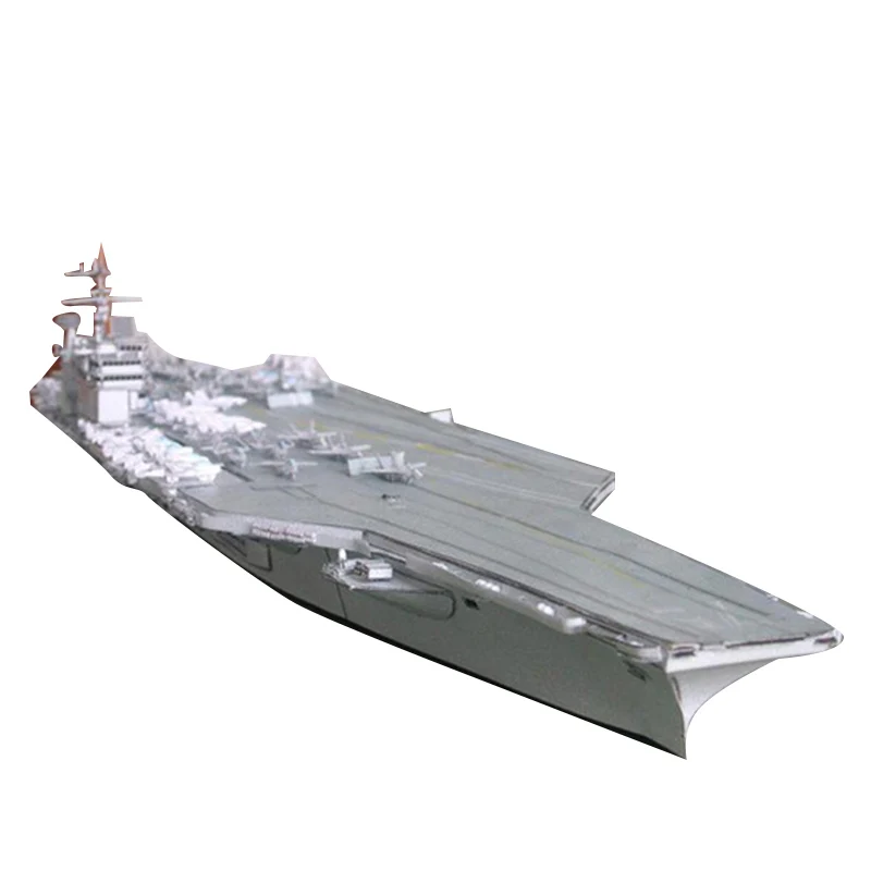 Portaaviones Truman de clase Nimitz de EE. UU. 1:700 modelo de portaaviones hecho a mano modelo de papel de buque de guerra ensamblar rompecabezas de trabajo manual juguete de Aldult
