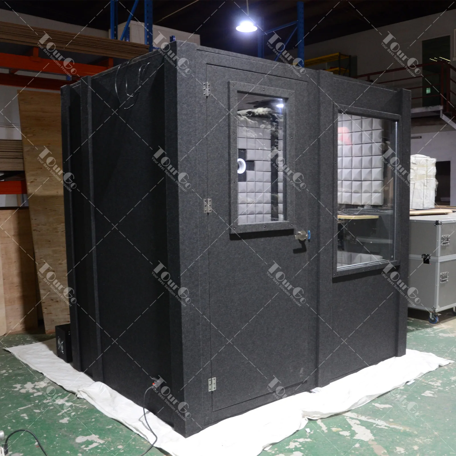 Cabine de estúdio vocal à prova de som Hooqu Cabine de gravação à prova de som para escritório privado Pod silencioso