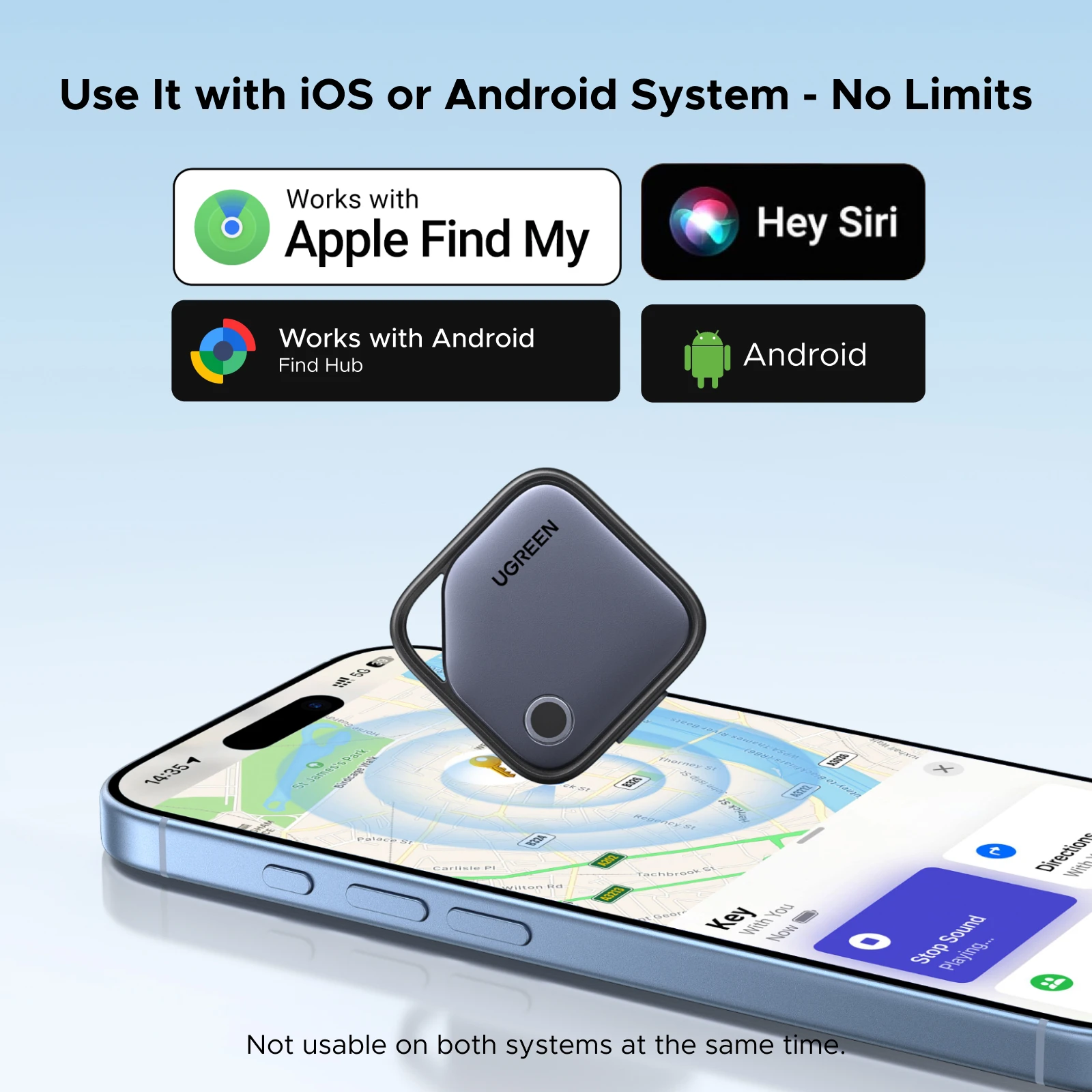 UGREEN Smart Bluetooth Tracker Card for iOS and Android 2
