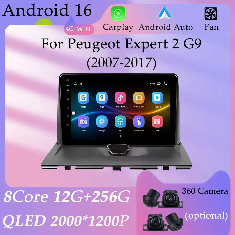 

CarPlay Android for Peugeot Expert 2 G9 2007 -2017 Car Radio Video Multimedia Player Split Screen GPS Navi DSP Stereo HD Screen