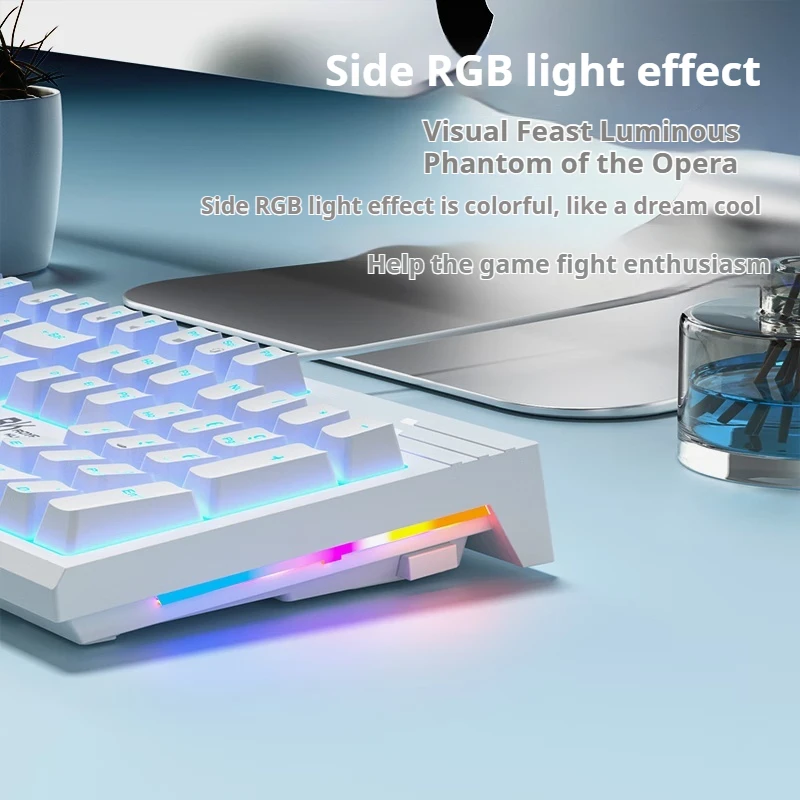 RK ROYAL KLUDGE R104 Mechanical Keyboard wired Full Key Hot Swap RGB light Gaming Office Customized Gasket Ergonomic mice