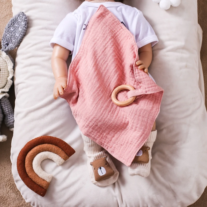 Bayi katun lembut padat celemek bayi klip dot handuk liur bayi handuk air liur baru lahir balita bayi Bib kain sendawa syal bayi hadiah mandi