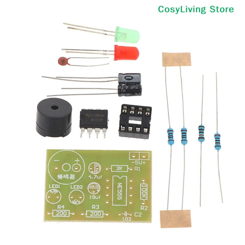 [CL]NE555 DIY Kit LED Flasher & Signal Generator Circuit With PCB For Electronics Education & Solder Practice[CL]