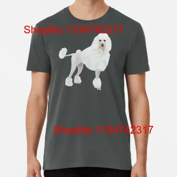 Perro grande caniche blanco real con corte de pelo de león S a 5XL hecho en AU EE. UU. Camiseta vintage lavada ligeramente gráfica