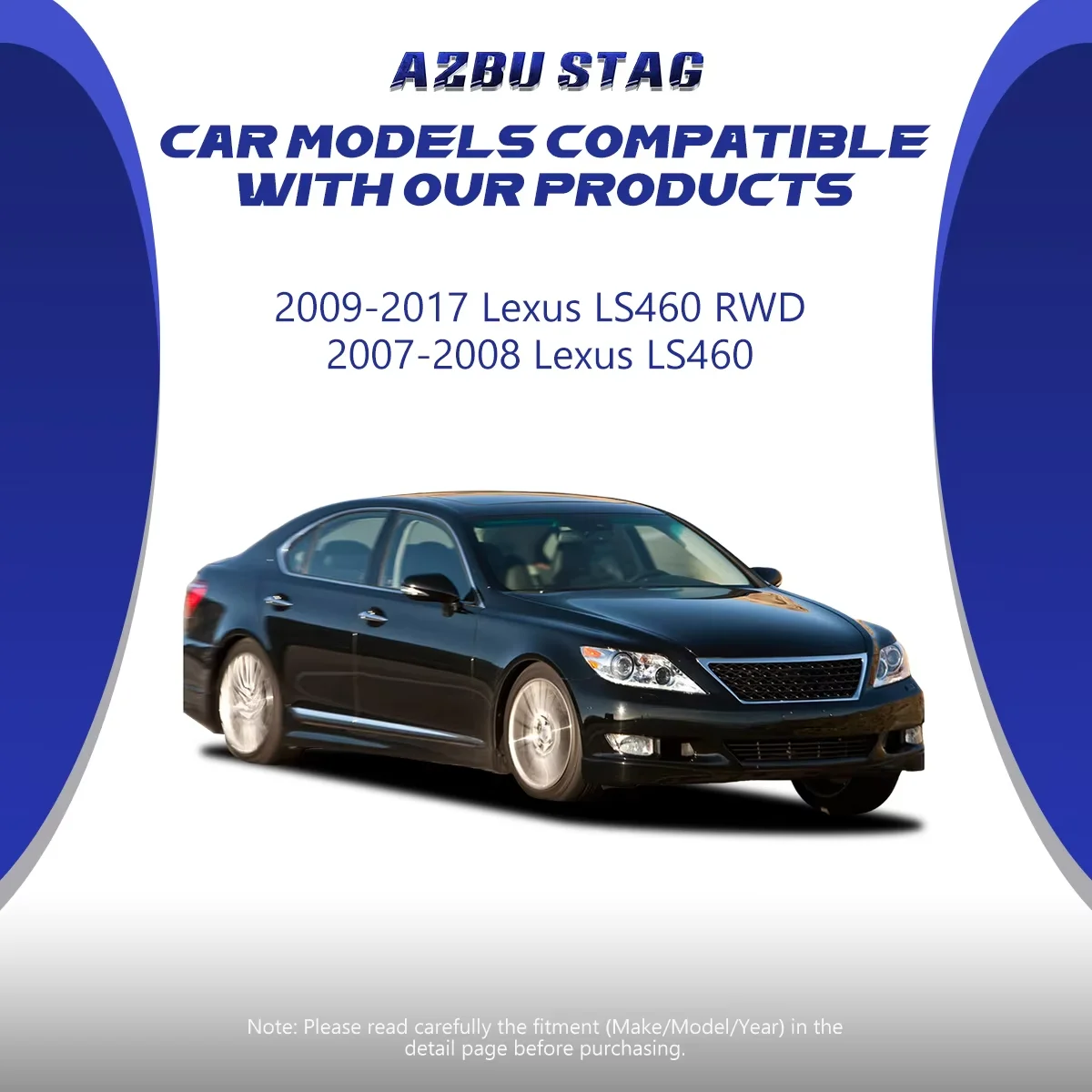 AzbuStag フロントアッパーリアワードフォワードコントロールアーム 4 個用レクサス LS460 2007-2017 4861059085 4861059125 48630-59135 4863059095